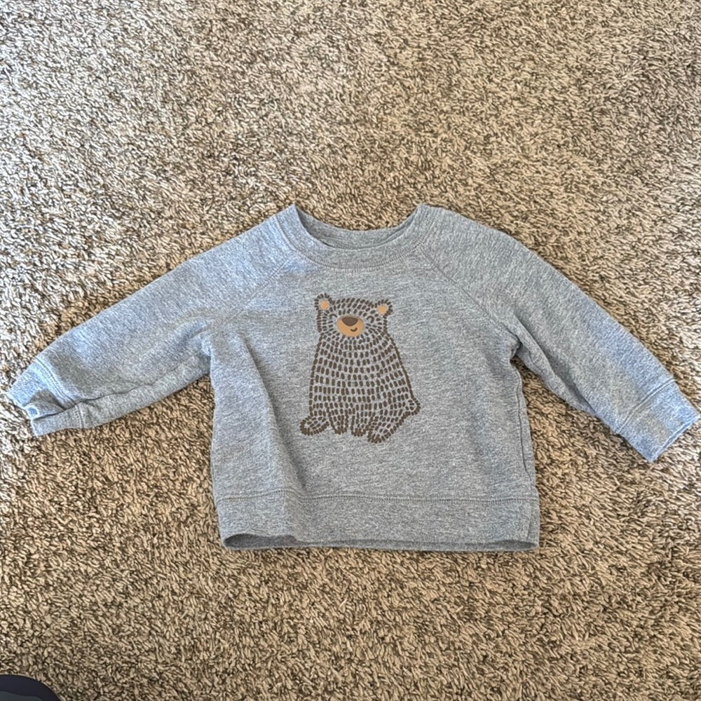 Carter's Gray Bear Design Sweatshirt